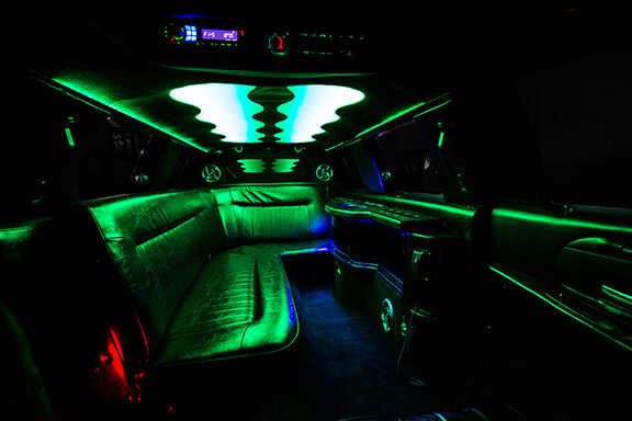 Stretch limousine inside