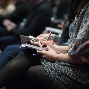Group of people in a corporate event