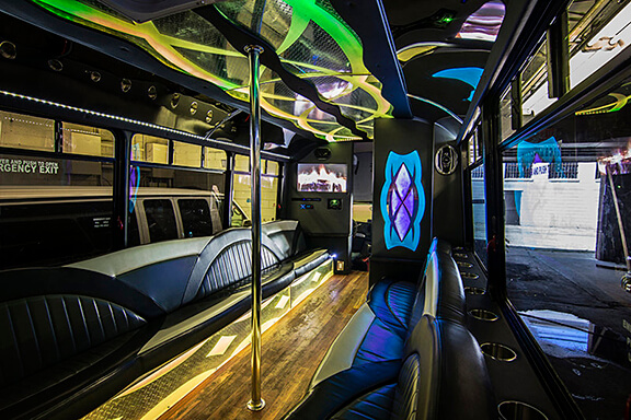 luxurious party buses