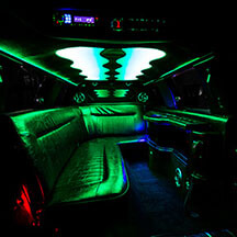chrysler 300 limo services with colorful lights